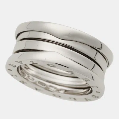 Pre-owned Bvlgari 18k White Gold B.zero1 3-band Ring Eu 48