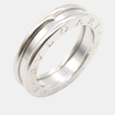 Pre-owned Bvlgari 18k White Gold B.zero1 Band Ring Eu 50