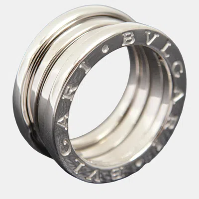 Pre-owned Bvlgari 18k White Gold B.zero1 Band Ring Eu 50