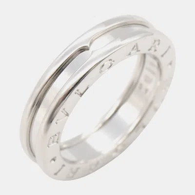 Pre-owned Bvlgari 18k White Gold B.zero1 Band Ring Eu 51