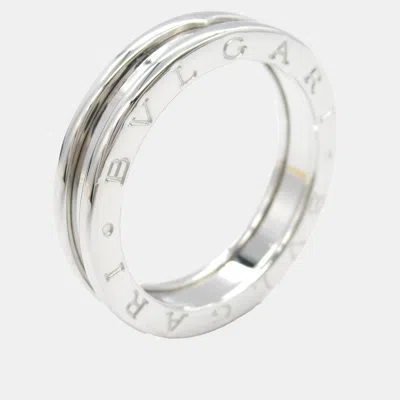 Pre-owned Bvlgari 18k White Gold B.zero1 Band Ring Eu 58