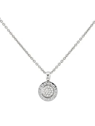 Pre-owned Bvlgari 18k White Gold Diamond Pendant Necklace