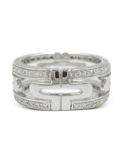 Pre-owned Bvlgari 18k White Gold Parenthood Diamond Ring