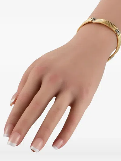 Pre-owned Bvlgari 18k Yellow And White Gold Hinged Bracelet