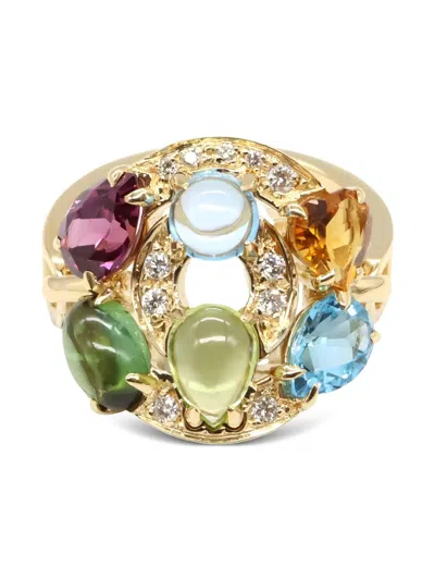 Pre-owned Bvlgari 18k Yellow Gold Astrale Multi-stone Ring
