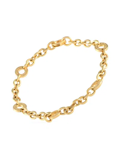Pre-owned Bvlgari 18k Yellow Gold   Chain Bracelet