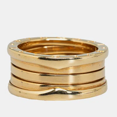 Pre-owned Bvlgari 18k Yellow Gold B.zero1 Three Band Ring