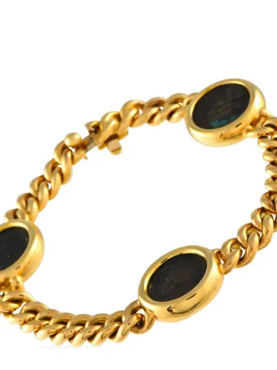 Pre-owned Bvlgari 18k Yellow Gold Monete Bracelet