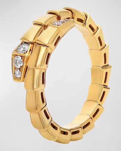 Bvlgari Yellow Gold And Diamond Serpenti Viper Ring