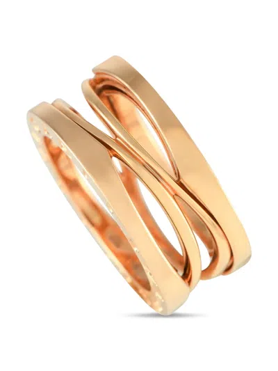 Pre-owned Bvlgari 18kt Rose Gold B.zero1 Ring In Pink