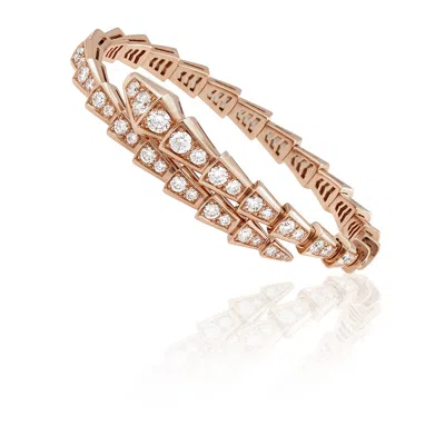 Bvlgari 18kt Rose Gold Serpenti Viper Diamond Bracelet