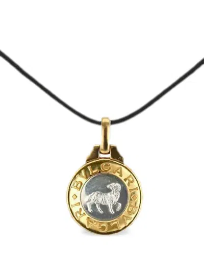 Pre-owned Bvlgari 18kt Yellow Gold Zodiac Aries Pendant