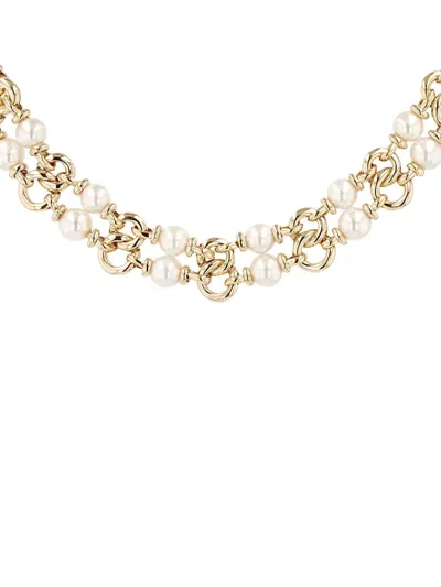 Pre-owned Bvlgari 1980s Yellow Gold Akoya Pearl Necklace