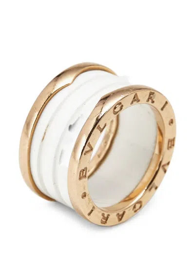 Pre-owned Bvlgari 1999 B.zero1 Ceramic Ring In Pink