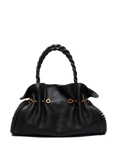 Pre-owned Bvlgari 2000-2015s Twisted-handle Handbag In Black