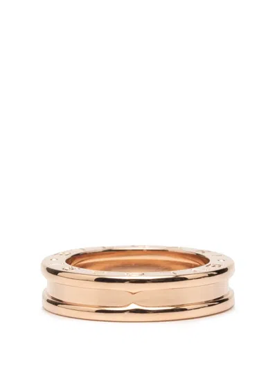 Pre-owned Bvlgari 2000-2020 18k Rose Gold B.zero1 One Band Ring In Pink