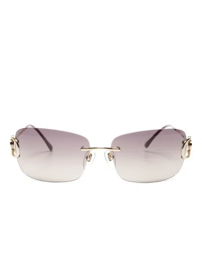 Pre-owned Bvlgari 2000-2020 Square-shape Sunglasses In Purple