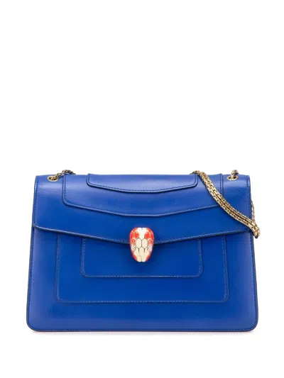 Pre-owned Bvlgari 2000-2024 Medium Calfskin Serpenti Forever Shoulder Bag