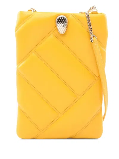 Pre-owned Bvlgari 2000-2024 Serpenti Leather Cabochon Phone Case Crossbody Bag