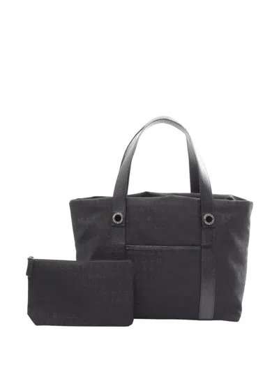 Pre-owned Bvlgari 2000-2010 Logomania Tote Bag In Black