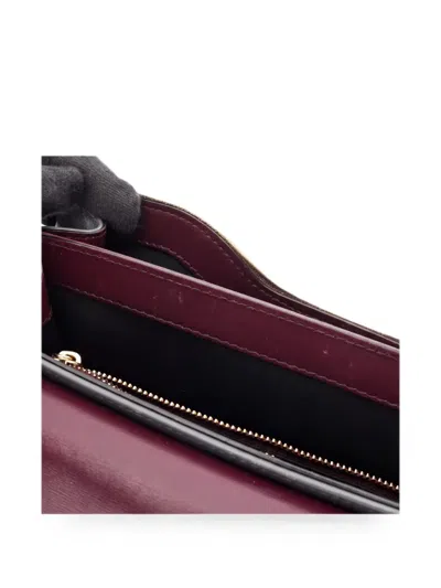 Pre-owned Bvlgari 2000s Leather Shoulder Bag In Gray