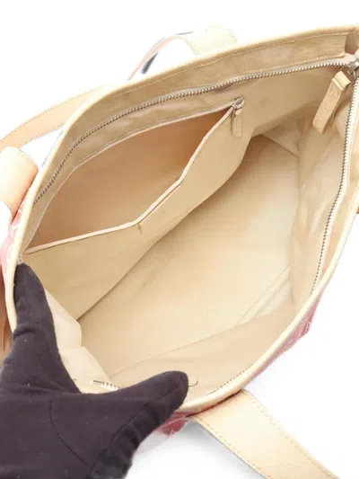 Pre-owned Bvlgari 2000s Logo Mania Tote Bag In Pink