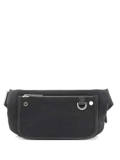 Pre-owned Bvlgari 2000s Logo-detail Belt Bag In Black