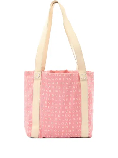 Pre-owned Bvlgari 2000s Logomania Printed Logo Shoulder Bag