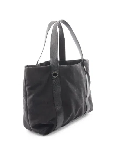 Pre-owned Bvlgari 2000s Logomania Tote Bag In Black