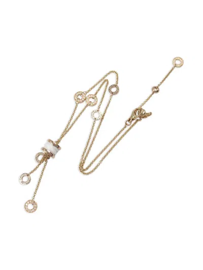 Pre-owned Bvlgari 2010 18kt Rose Gold B-zero Necklace In Pink