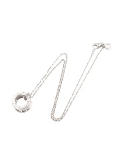 Pre-owned Bvlgari 2010 18kt White Gold B-zero1 Necklace In Silver