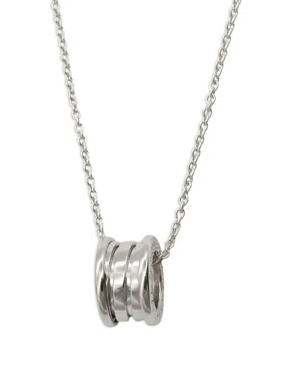 Pre-owned Bvlgari 2010 18kt White Gold B-zero1 Necklace In Silver