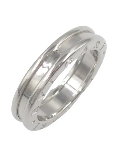Pre-owned Bvlgari 2010 18kt White Gold B-zero1 Ring In Silver