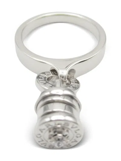 Pre-owned Bvlgari 2010 18kt White Gold B-zero1 Ring In Silver