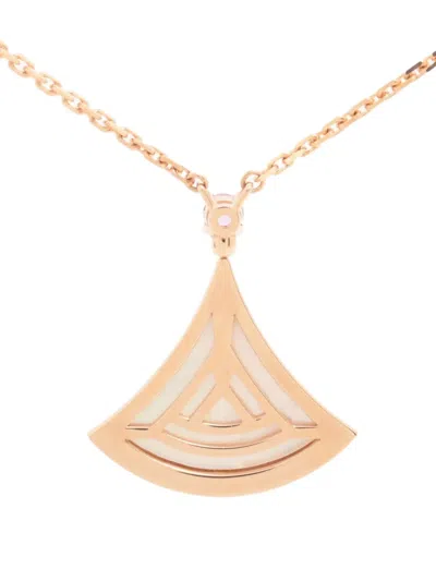 Pre-owned Bvlgari 2010-2020s 18k Gold Diva Dream Necklace In Pink