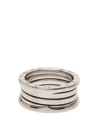Pre-owned Bvlgari 2010-2025 18k White Gold B.zero1 Four Band Ring In Silver