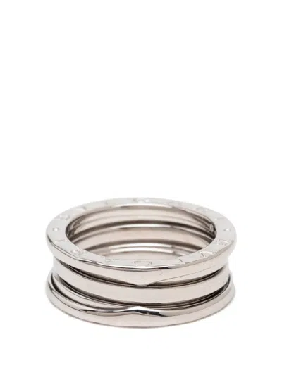 Pre-owned Bvlgari 2010-2025 18k White Gold B.zero1 Three Band Ring In Silver
