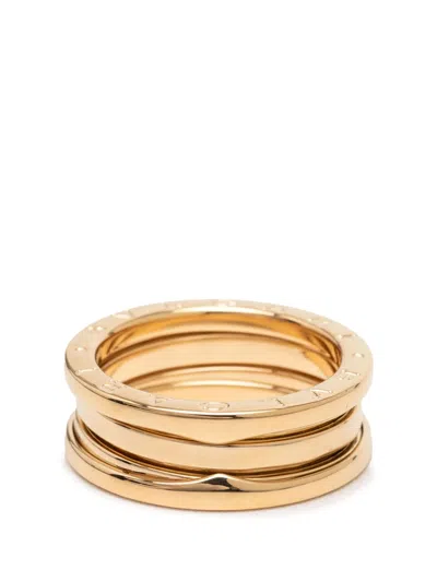 Pre-owned Bvlgari 2010-2025 18k Yellow Gold B.zero1 Three Band Ring
