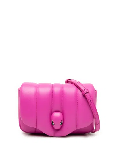 Pre-owned Bvlgari 2010-2025 Ambush Nappa Serpenti Convertible Belt Bag Crossbody Bag In Pink
