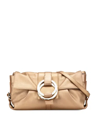 Pre-owned Bvlgari 2010-2025 Metallic Leather Chandra Crossbody Bag