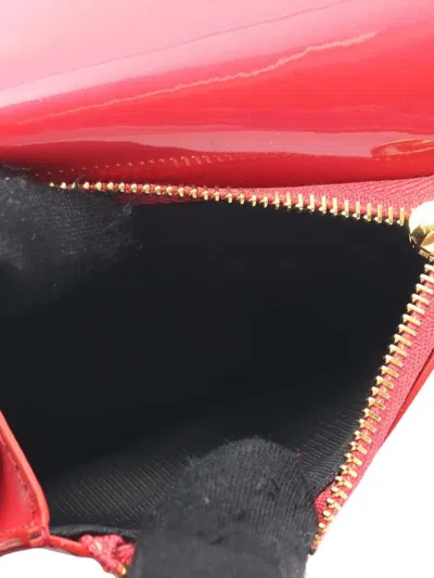 Pre-owned Bvlgari 2010-2026 Patent Leather Serpenti Forever Bi-fold Wallet Small Wallets In Pink