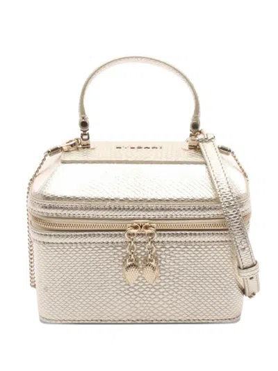 Pre-owned Bvlgari 2010's Serpenti Vanity Tote Bag In Gold