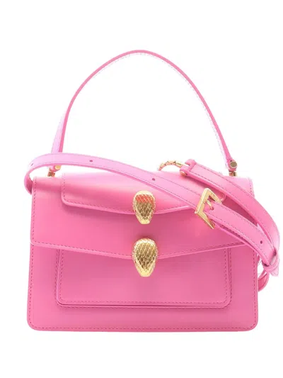 Pre-owned Bvlgari 2010-2026 Alexander Wang Leather Serpenti Convertible Bag Satchel In Pink