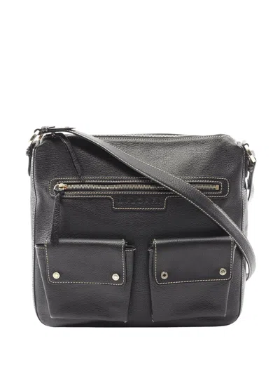 Pre-owned Bvlgari 2010-2026 Leather Abelel Shoulder Bag In Black