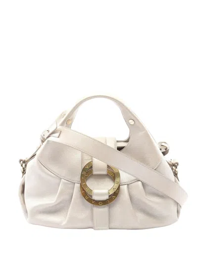 Pre-owned Bvlgari 2010-2026 Leather Chandra Satchel In Gray