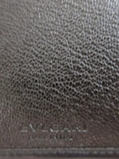 Pre-owned Bvlgari 2010-2026 Leather Doppio Tondo Bifold Wallet Long Wallets In Black