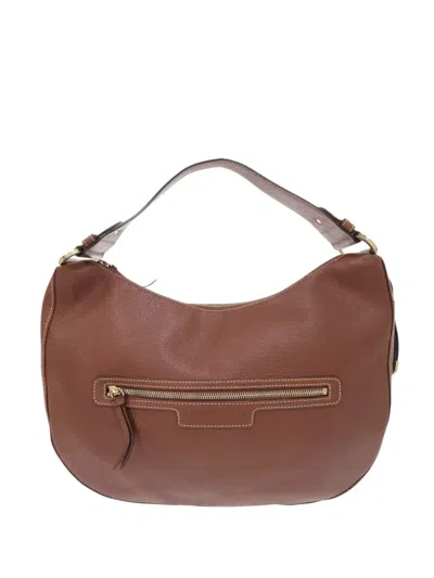 Pre-owned Bvlgari 2010-2026 Leather Shoulder Bag In Brown