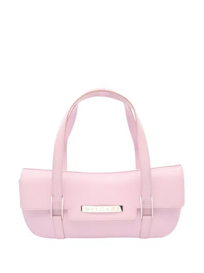 Pre-owned Bvlgari 2010-2026 Leather Shoulder Bag In Pink