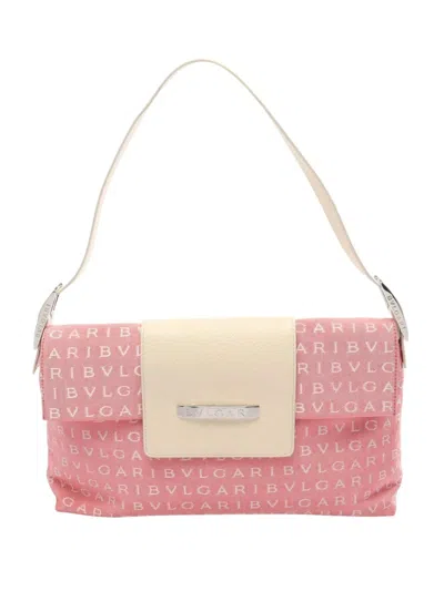 Pre-owned Bvlgari 2010-2026 Logomania Shoulder Bag In Pink