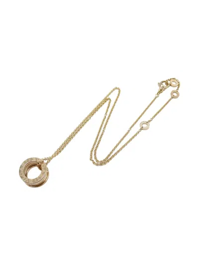 Pre-owned Bvlgari 2010s 18k Rose Gold B-zero Necklace In Pink
